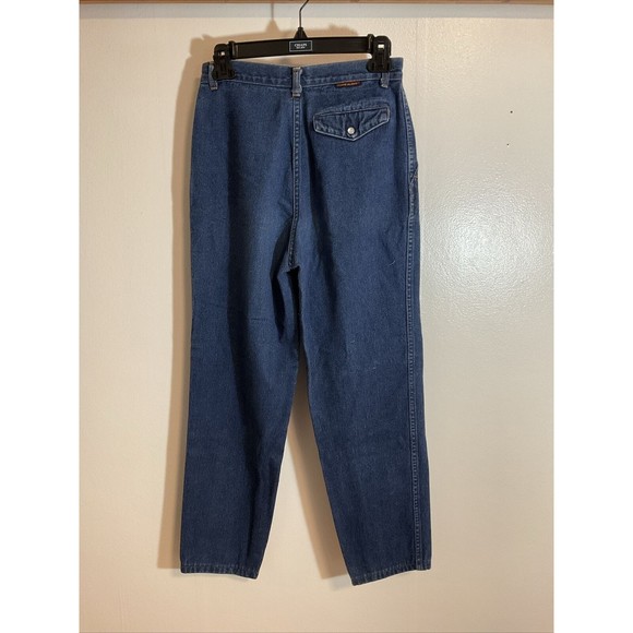 Sergio Valente Women’s 29 X 32 Jeans Vintage High Waist Straight Leg Blue Snap - Picture 4 of 8